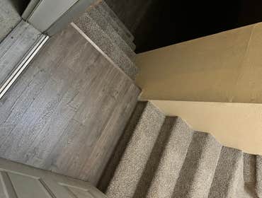 Carpet on Stairs w/ Laminate on Landing