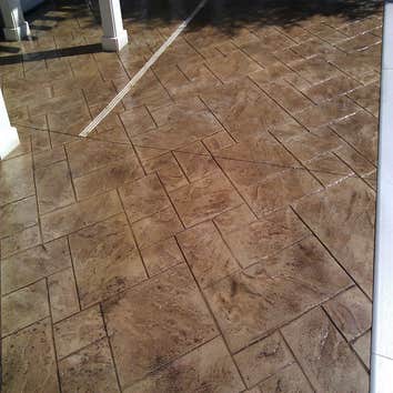 Stamped concrete patio