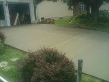Concrete Driveway-- Before and After Photos