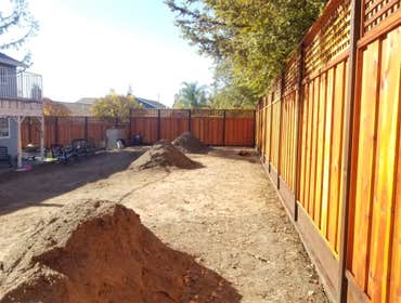 Fence and landscape prep