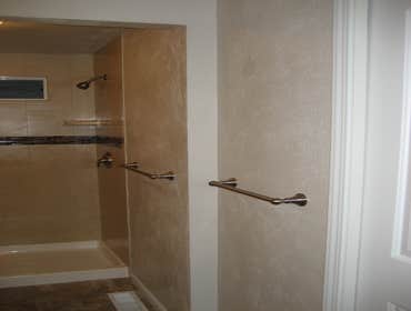 Delphi Country Club Bath Remodel This was a project that transformed from a open vanity and seperate water closet to a fully closed-off and private mas