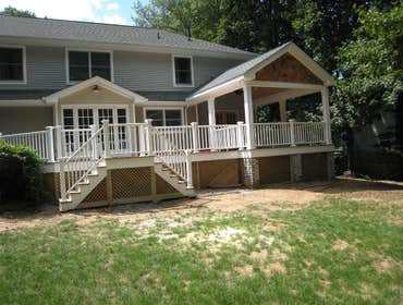 Custom Deck This is a custom deck we built for a homeowner in Rivervale, NJ.