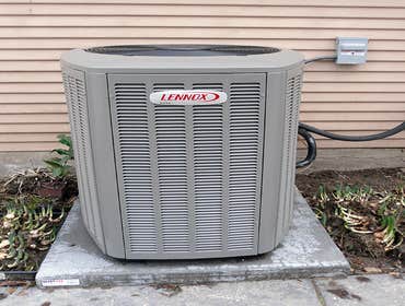 American Standard installation residential This is a recent installation of an American Standard heating and cooling system in a residential setting.