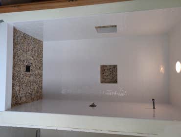 Double mosaic tile niche, Minneapolis, MN