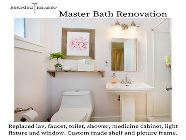 All new rough plumbing and new fixture installation