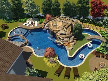 Design for custom waterfall above