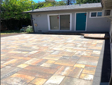 Backyard Stamped Pavers