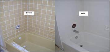 Bathroom Refinishing Our high tech performance bathtub refinishing coatings can repair almost any porcelain, fiberglass, ceramic, or acrylic bath tub. 