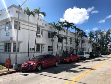 Exterior Waterproofing and Paint full water proofing and elastomeric repaint of a historic art deco building in Miami beach