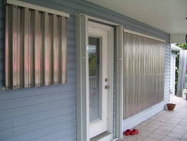 Our clear hurricane panels are the clearest and strongest on the market! The corrugated panels have almost no distortion and the flat panels are clear 