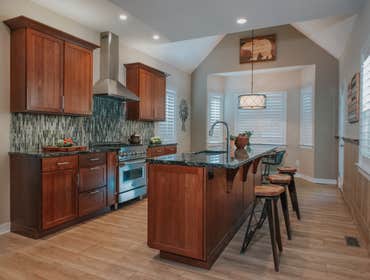 Bone Kitchen and Fireplace Remodel