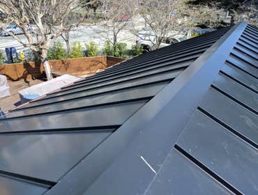 Metal roof installation