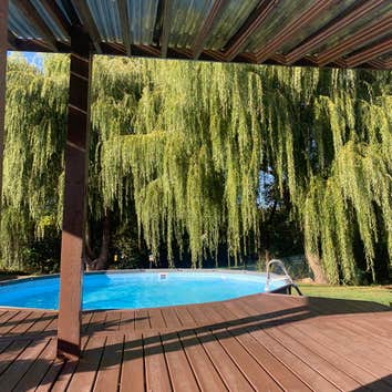 Pool Deck Roof Every once in a while we try to do some updates at our home. ? This summer ☀️ we built a UV roof over our pool deck. ?️ We greatly enjoy