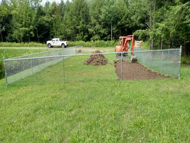 Stripping sod from site