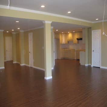 Kendall Park Basement Remodeling Basement remodeling with kitchen, bathroom, home office and game room.