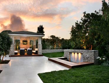 Urban Landscape Inc Project Custom Pool, covered structure, and landscape design and construction