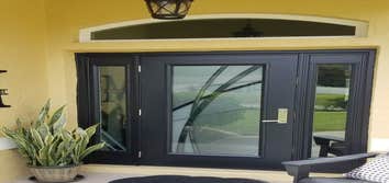Front Entry with Decorative Impact Glass