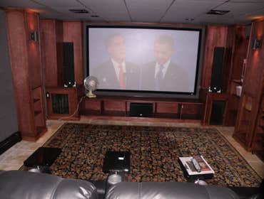 Photos from Vh improvement inc transforms a room in the basement into a media room