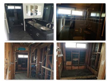 Upstairs Ba # 3 demo Lake Forest before/after