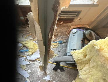 Water Mitigation This project was a roof leak the photos show initial inspection to post demo.