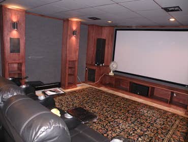 Photos from Vh improvement inc transforms a room in the basement into a media room