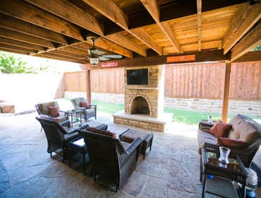 Patio Cover and Fireplace