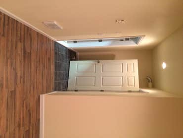 Studio apartment This is a studio apartment I did .
All work accept plumbing , and electrical was done by me .