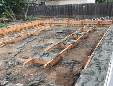 Home addition - foundation pour