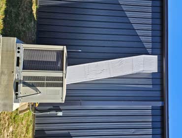 Photos by Kmi HVAC Mechanical INC #1 Commercial building remodel. Three Daikin package units and new round pipe duct work.