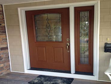 Entry Door Projects These are examples of wood and fiberglass entry doors we have installed recently.