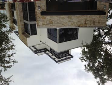 Glass railings Stair glass railing with stainless steel tubes