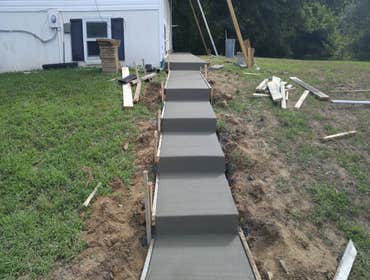 concrete and cinder block