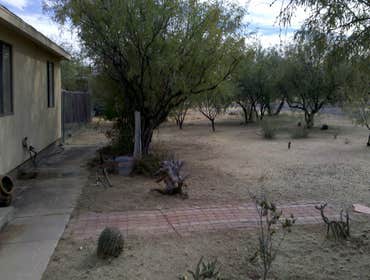 Thompson Pro Landscaping Project Simple clean up in Benson A.Z. It started as a one or two day clean up.From there stucco patch's on the house and demo