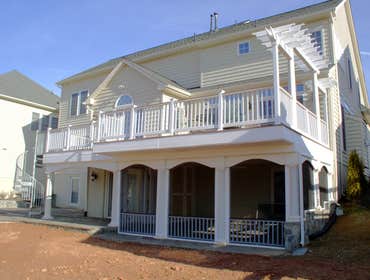 Deck with screned area under