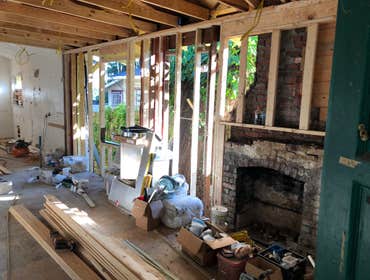New Exterior Wall Framed