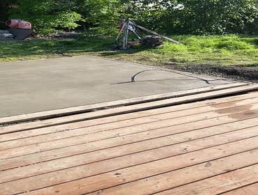 Built a Concrete Slab for Jacuzzi,
