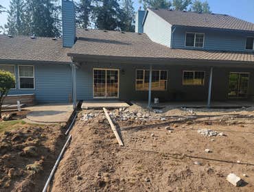 Kitchen and Patio Remodel Mulino Oregon In this project, we completely remodeled the kitchen, moved some walls, and opened the space. We also did the w
