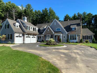 Wayland Hidden Springs Lane This is a new build construction where we did all of the masonry and hardscape work. Part of our scope was the fieldstone r