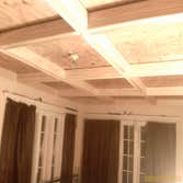Beam Ceiling This is an enameled beam ceiling I build for a family room built out of pine and sprayed white. These ceilings are fun to build but most p