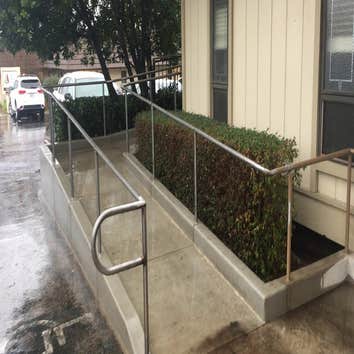 Alpine Allergy Remodel This project involved adding an ADA accessible ramp, renovating the reception counter area, adding an arched opening in an exist