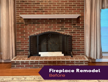 Fireplace Remodel 42” electric fireplace insert! From an outdated look to a sleek, modern design, this fireplace went through a major upgrade.
? Custo