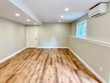 Basement finishing in Phinney Ridge Basement remodel for guests and family, family nights, and game nights. Simple, elegant, and spacious with heating 