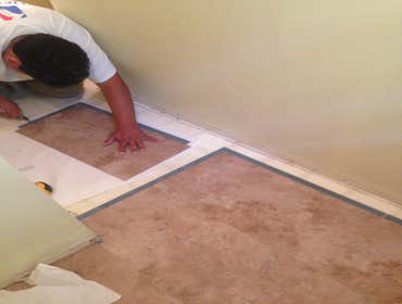 Installation of vinyl floor