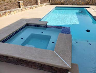 Photos by Aixac Pool & Spa Construction This family size swimming pool was recently completed for a starting cost of $42,000.00 as you see it. I is hea