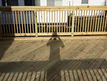 Decking set on a 45* angle