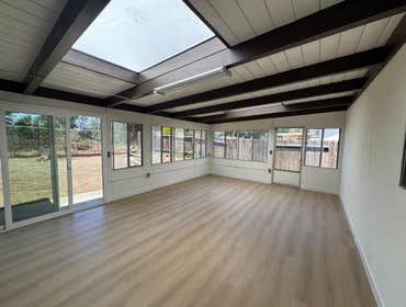 Sunroom painted before/after We refreshed a sunroom by painting the walls and trim. We started by priming all wood surfaces with a shellac-based primer