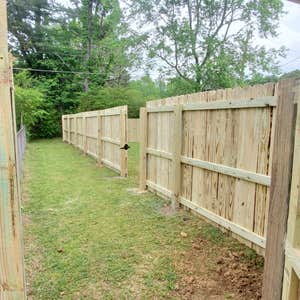 Treated Wood Privacy Fence