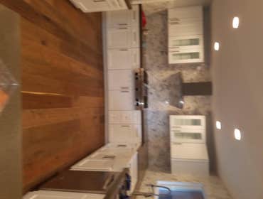 Kitchen remodeling Complete kitchen remodeling
Include tile installation backsplash countertop kitchen cabinet and upgrade electrical and the plu