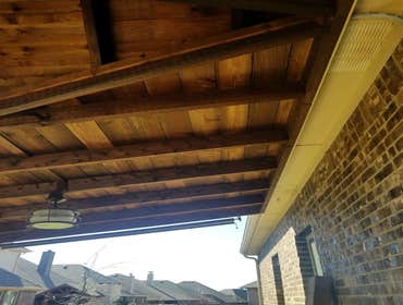Cedar Patio Cover Rafters Exposed