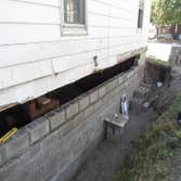 Rebuilding collapsed wall
